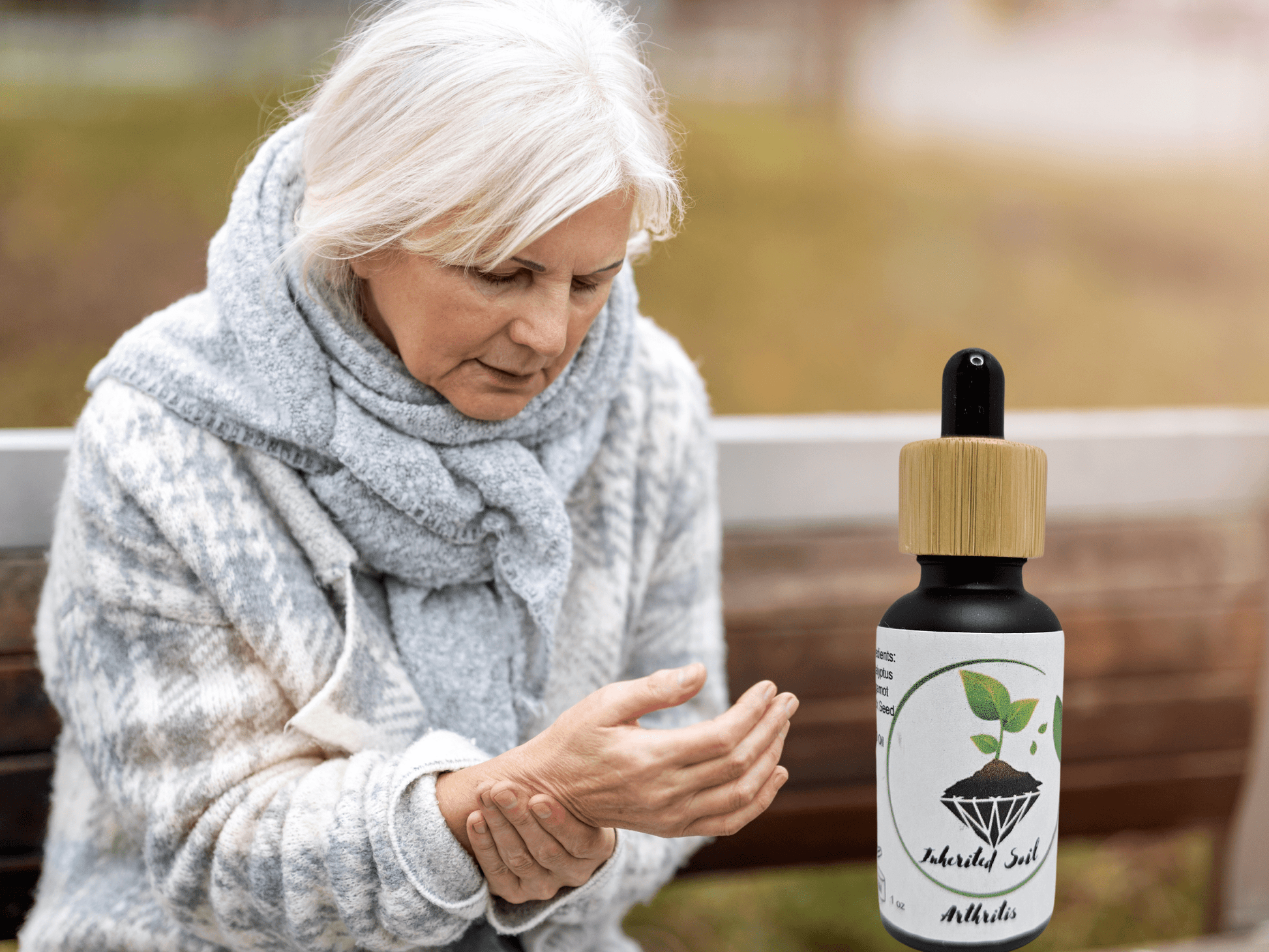 women holding her wrist because of arthritis