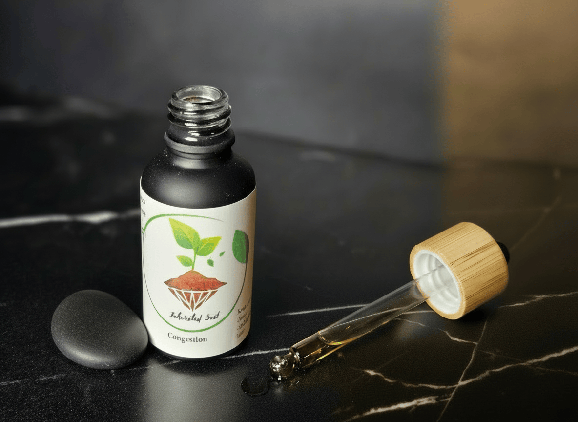 herbal congestion oil applied to sinus