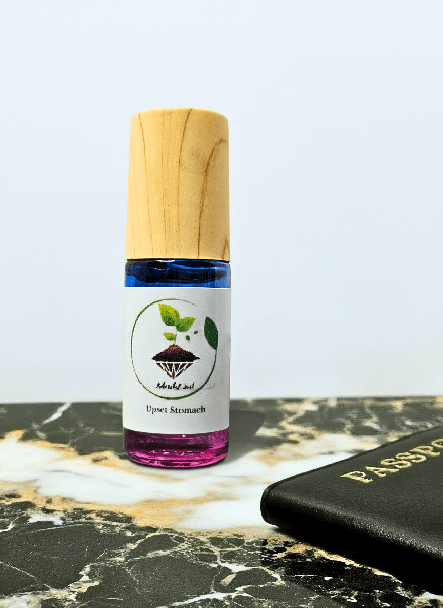 Inherited soils 5 ml roll-on bottle with package box for upset stomach relief  natural oil 