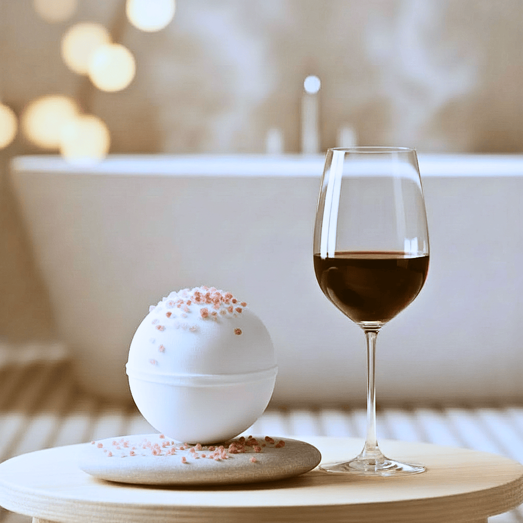 herbal bath bomb with essential oils for relaxation 